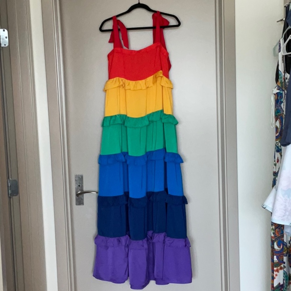 NWT Colorful Tiered Maxi Dress